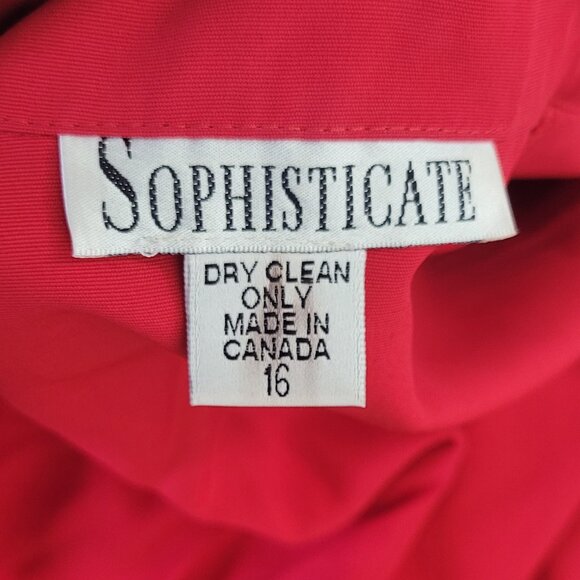Sophisticate Vintage Red Open Front Cropped Gold Buttons Blazer Jacket Plus Size - Picture 4 of 8